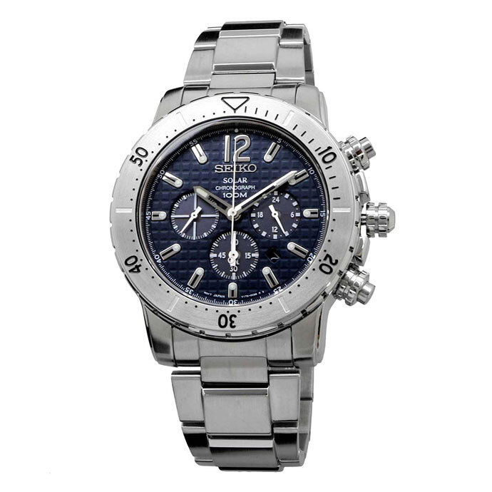 SEIKO 腕時計 セイコー 時計 ウォッチ ソーラー クロノグラフ 100M防水 メンズ SSC221P1 海外モデル [並行輸入品]