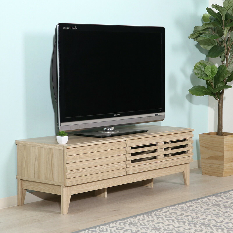 TV台 ライン 120幅 MBR ミディアムブラウン・ナチュラル 2色展開 テレビ台 ローボード リビング収納 テレビボード おしゃれ シンプル 新生活 家具 インテリア 不二貿易