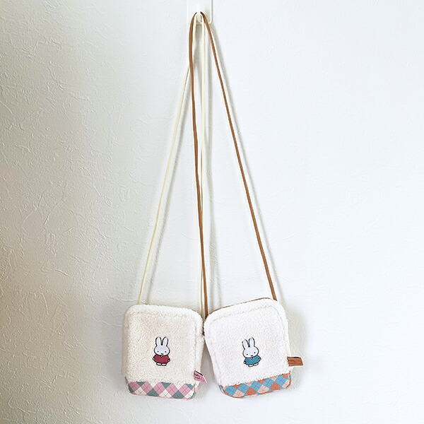 ミッフィー miffy どっとポーチ  (ブルー) ショルダーバッグ MIFFY CHECKシリーズ