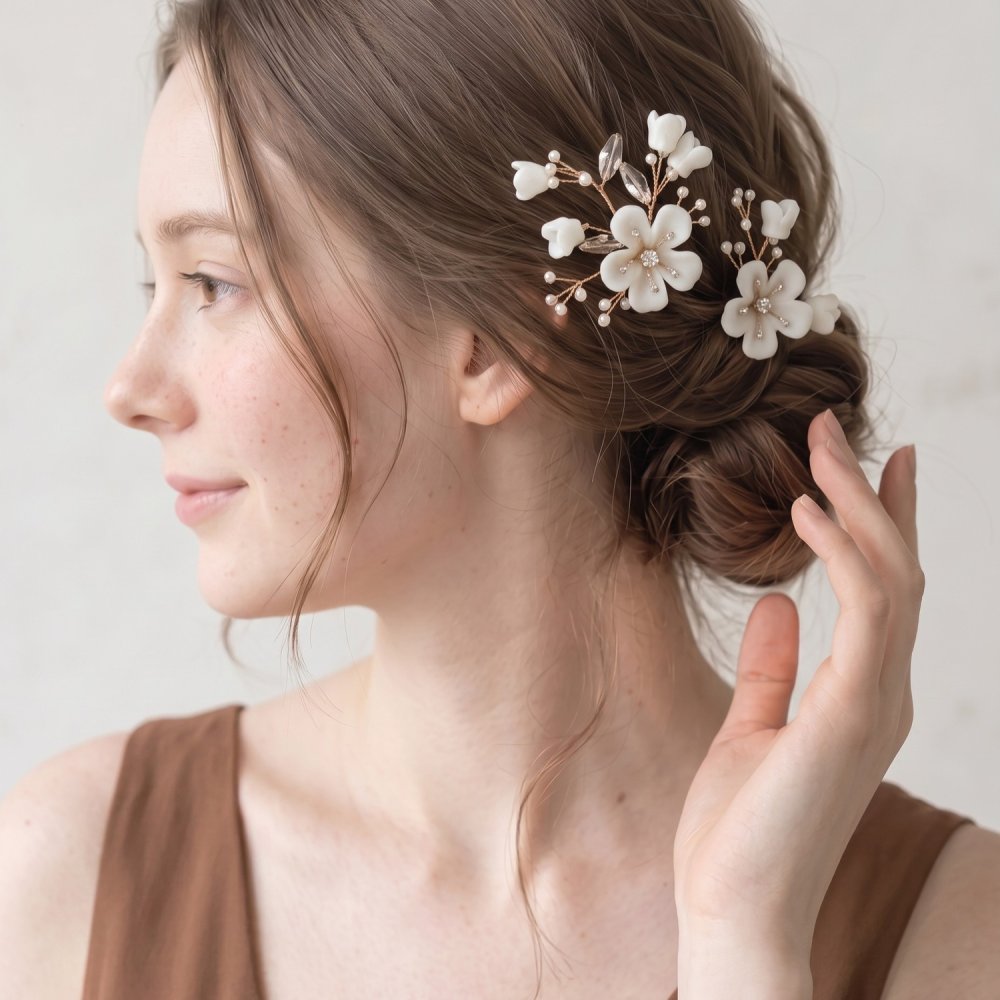 Rora ヘアアクセサリー 通販 ヘアピン 2個セット 髪飾り子ども Uピンセット セレモニー 七五三髪飾り 結婚式お呼ばれ ピアノ発表 入学式卒業式 浴衣着物和装 キッズ女の子用 フォーマルヘア まとめ髪アレンジ パーティー お祭り