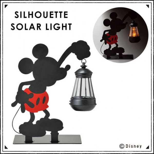 ディズニー ミッキーマウス ソーラーライト 屋外 LED シルエット ガーデンライト おしゃれ 防雨 自動点灯 光センサー 庭 玄関 アプローチ 外灯 門灯 飾り キャラクター グッズ SD-6071-680 ギフト セトクラフト