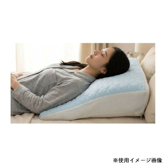 枕 洗える 逆流性食道炎 傾斜枕 シニアピロー 60×60cm 日本製 高反発 快眠 介護用 逆流性 姿勢サポート 傾斜まくら 寝返り 楽 熟睡 安眠 ブルー ホワイト