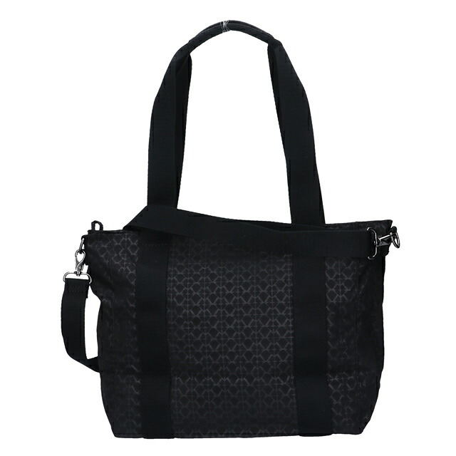 キプリング トートバッグ レディース ブランド Kipling アッセーニ S ロゴ ワンポイント 総柄 2WAY KI6232-K59 Signature Emb 黒