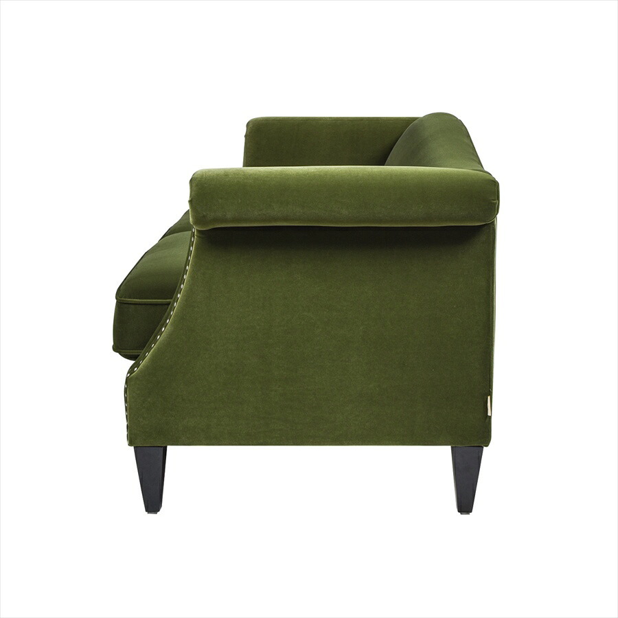ジェニファーテイラー ソファ 3人掛け ソファー Elaine V036 Velour Olive Green Jennifer Taylor アメリカ家具 ファブリック 布張り おしゃれソファ アンティーク おしゃれ ジェニファー お手入れも簡単です