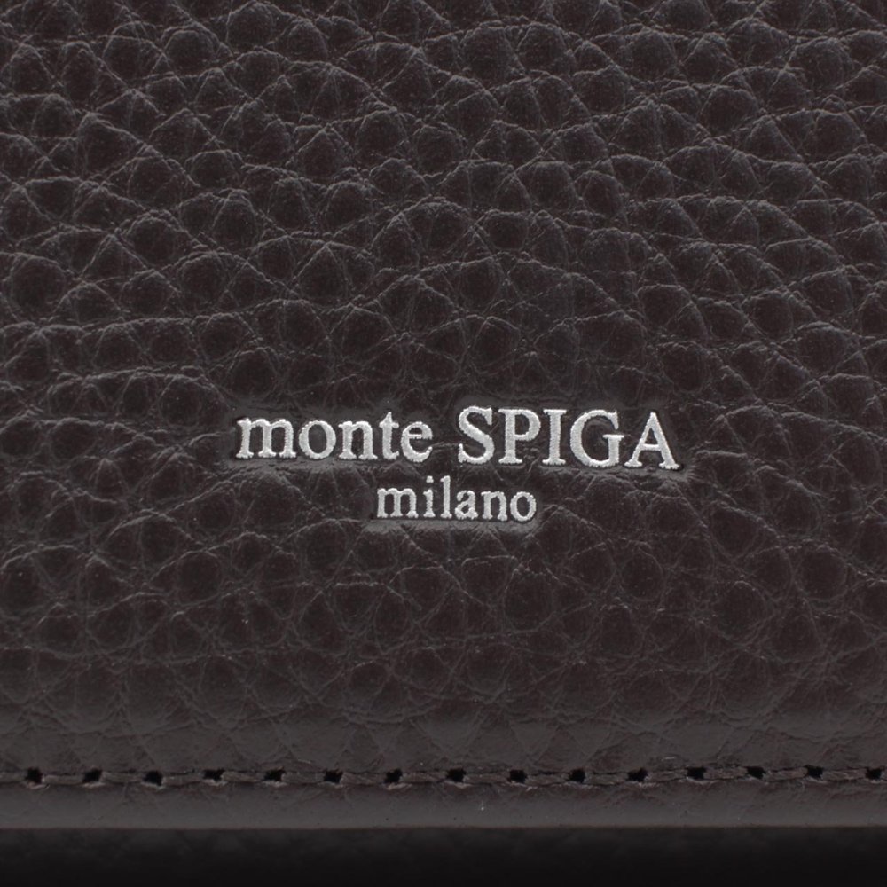 モンテスピガ　monte SPIGA　カードケース　MOSMSP110DBR　ダークブラウン　濃茶　シュリンクレザー　牛革　名刺入れ