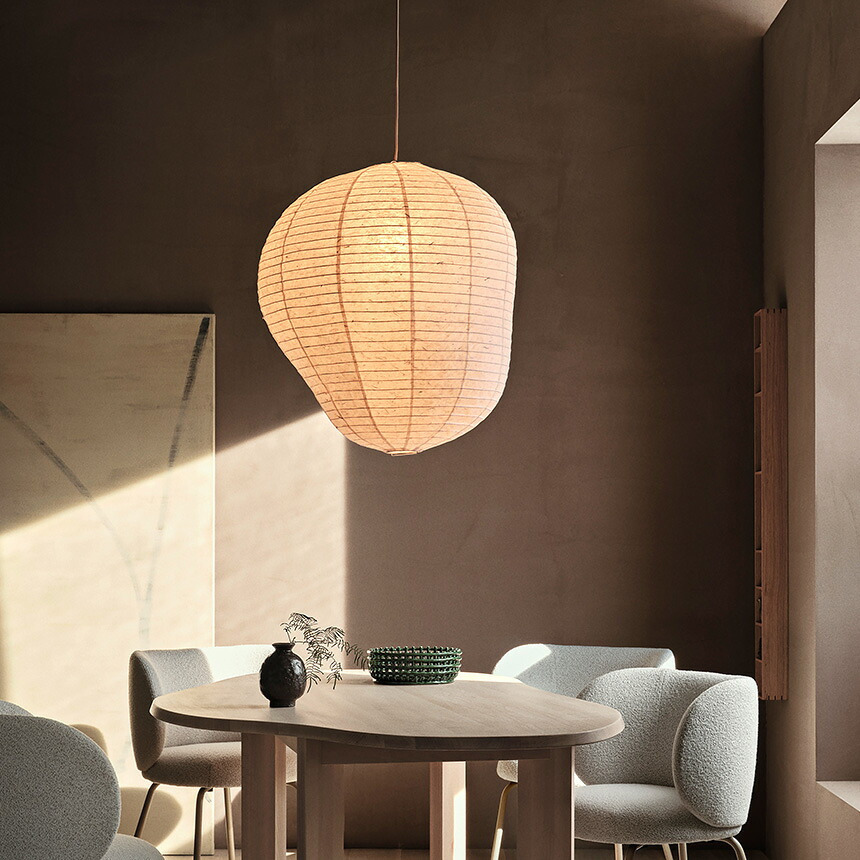 ferm LIVING ファームリビング Kurbis カービス ランプシェード L 高さ80cm （シェードのみ） シェード ジャパンディ 和紙北欧 ランプシェード 天井照明 ペンダントライト シェードのみ 和紙 和モダン