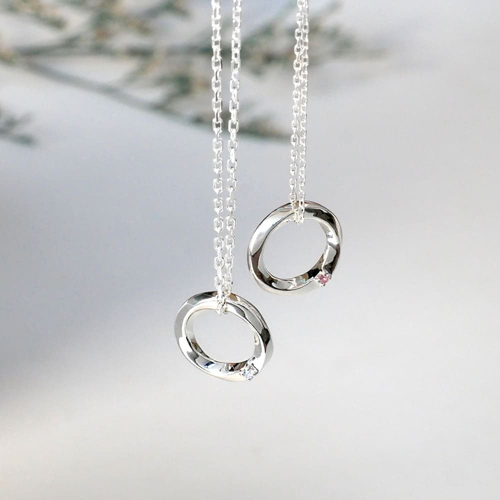  選べる誕生石12色 LOVERS SCENE ラバーズシーン ペア ネックレス ペアネックレス シルバー リング モチーフ ネックレス LSP0114BS-PAIR レディース メンズ モチーフ カップル お揃い ギフト 記念日 彼女 プレゼント 誕生日プレゼント 彼氏 人気 ブランド バースデー ギフト 記念日 秋アクセ　秋ジュエリー ご褒美ジュエリー 彼女 ネックレス ギフト