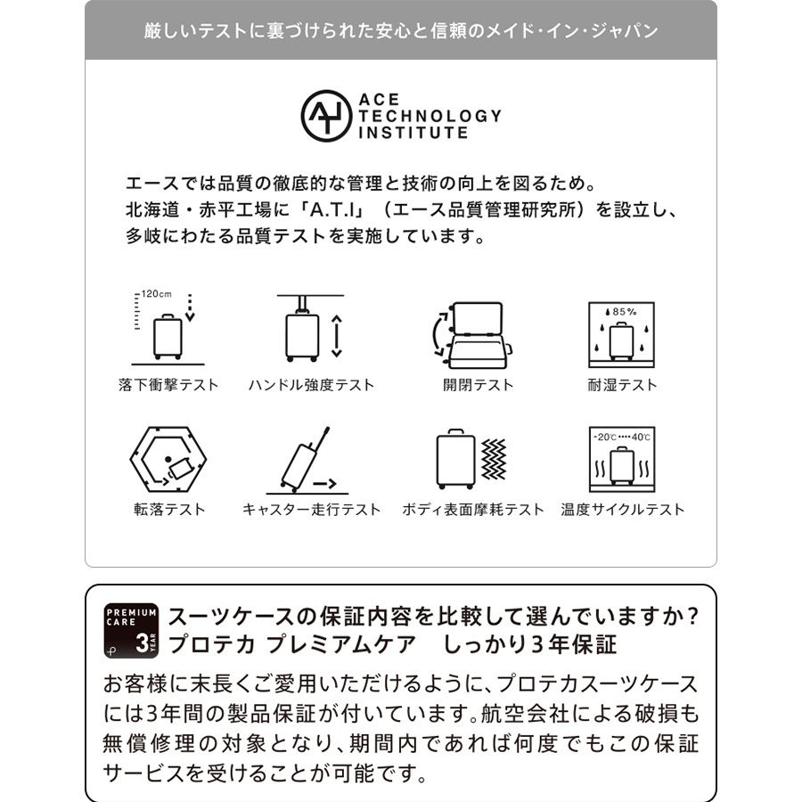 【PROTECA】00144 チェッカーフレーム スーツケース 98L 日本製 プロテカ ガンメタリック 使いやすい 旅行 出張 ユニセックス 7-9泊