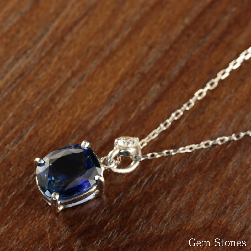  ブルーサファイア 　１．０４６ct 　ダイヤモンド　ネックレス 　ペンダント プラチナネックレス Pt900　ネックレス レディース 一粒ネックレス  誕生石 シンプル Drops