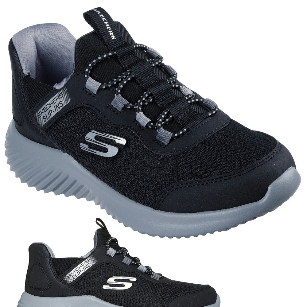 スケッチャーズ スリップインズ キッズ ジュニア スニーカー 男の子 女の子 運動靴 黒 ハンズフリー SKECHERS Slip-ins BOUNDER バウンダー ノーマル幅 403822N 403822L 303585N 303585L