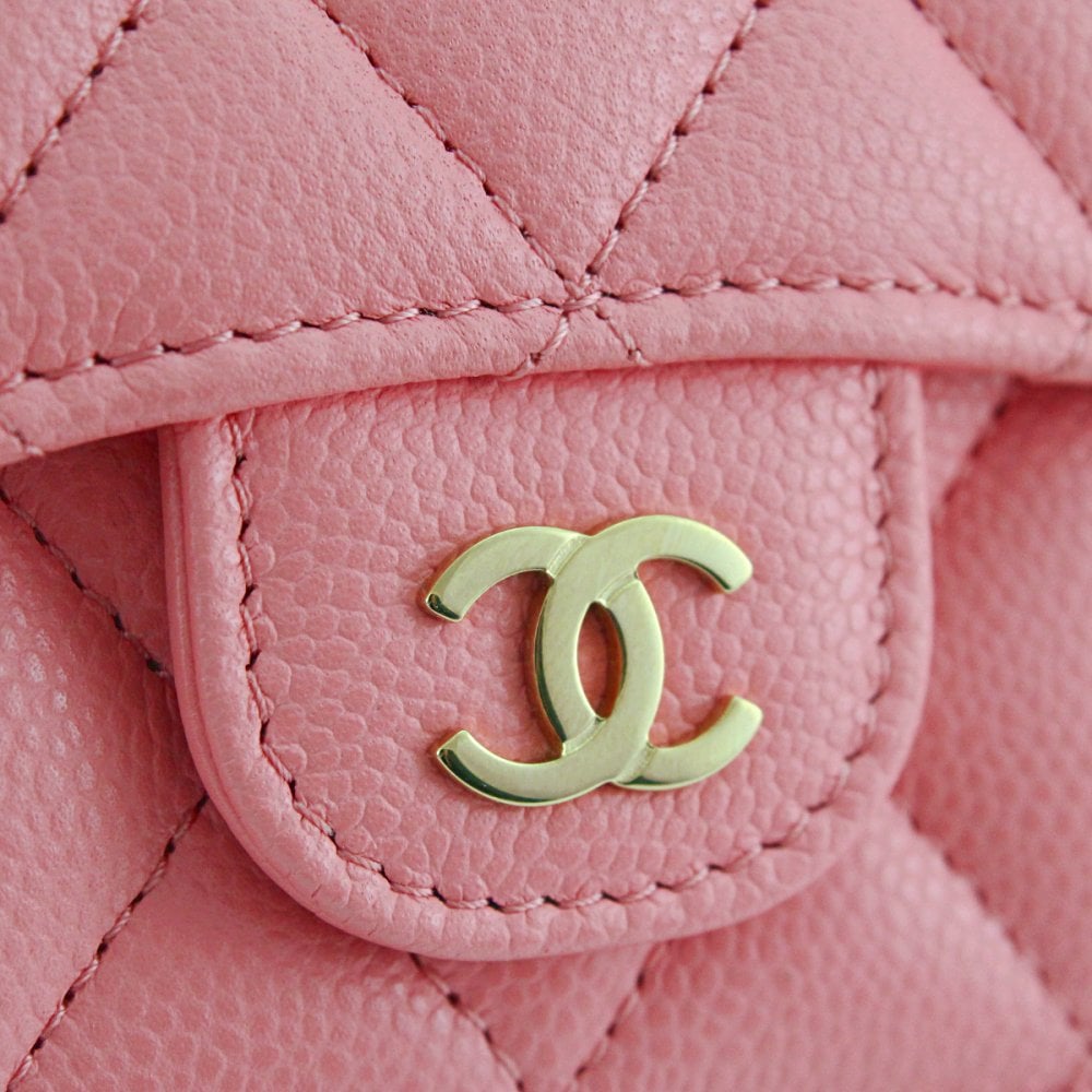 【超レア・入手困難】CHANEL シャネル 財布 三つ折り財布 キャビアスキン ブラック×ピンク ココマーク レディース メンズ スモール ナノウォレット コンパクト ミニ財布 AP3182 ギフト プレゼント【送料無料】