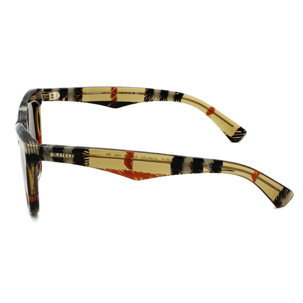 バーバリー BURBERRY サングラス アジアンフィット UVカット アイウェア キャットアイ 0BE4435F 414673 53 メンズ レディース ユニセックス チェックサンド+ダークブラウン 海外正規品