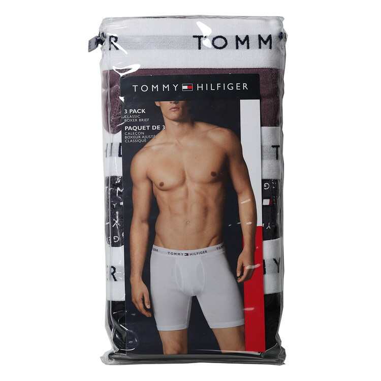 トミーヒルフィガー：COTTON CLASSICS ボクサーブリーフ 3PK（アイロンウィード)[ボクサーパンツ/ 男性下着/ メンズインナー/人気ブランド/おすすめギフト/誕生日プレゼント/メンズファッション]