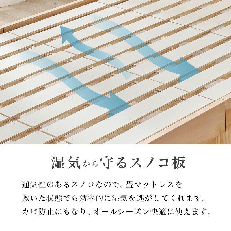 ベッド 寝具 棚 コンセント付き 畳シングル +畳マットレス 高さ3段階 調節可能 畳 2種類 い草 畳み 畳マットレス 爽やかな天然い草 湿気 すのこ 床面下 大容量 収納スペース 衣装ケース