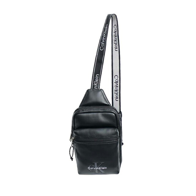 カルバンクライン CALVIN KLEIN BOLD LOGO WEBBING SLING ショルダーバッグ lv04d3449g-ub1 メンズ BLACK