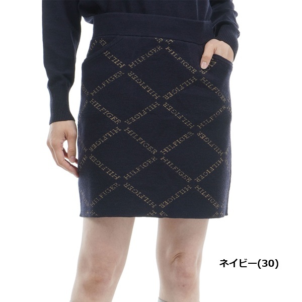 トミーヒルフィガー ゴルフ レディース モノグラムジャガード ニットスカート TOMMY HILFIGER THLA488 秋冬モデル お誕生日祝い お祝い 記念品 30代 40代 50代 60代 母の日 お母さん 還暦祝い 敬老の日 彼女 人気プレゼント プレゼント
