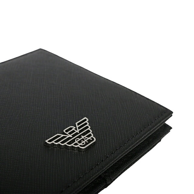 エンポリオ アルマーニ EMPORIO ARMANI マネークリップ式二つ折り財布 二折財布 y4r502-y138e-81072 メンズ BLACK