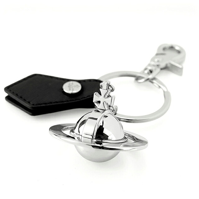 ヴィヴィアン ウエストウッド キーリング レディース ブランド Vivienne Westwood SAFFIANO ロゴ 8203010HU OM0009 N405 シルバー ビビアン