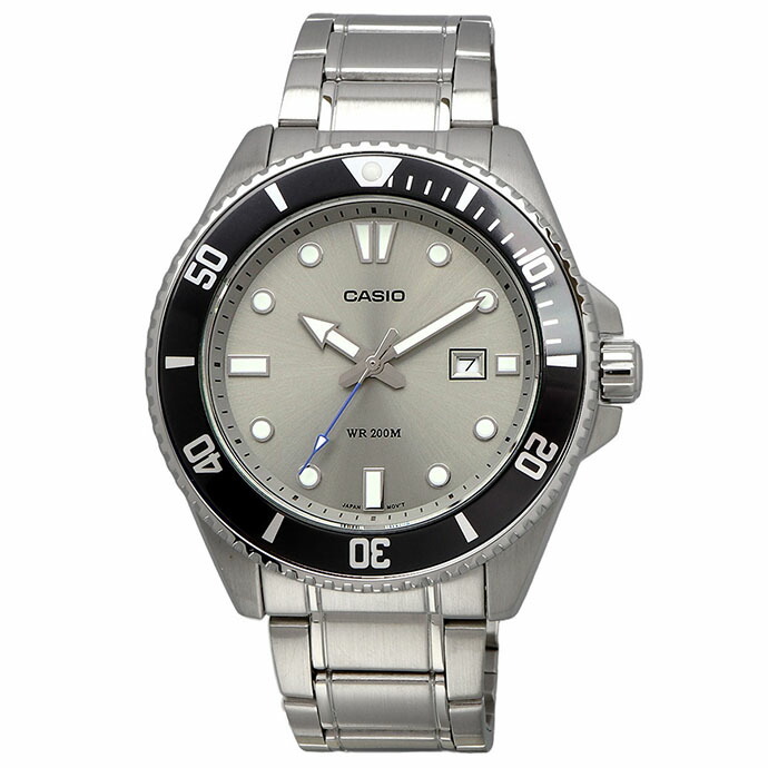CASIO 腕時計 時計 ウォッチ カシオ スタンダード アナログ スポーツ 20気圧防水 MDV-107D-8AV メンズ グレー メタルバンド 海外モデル [並行輸入品]