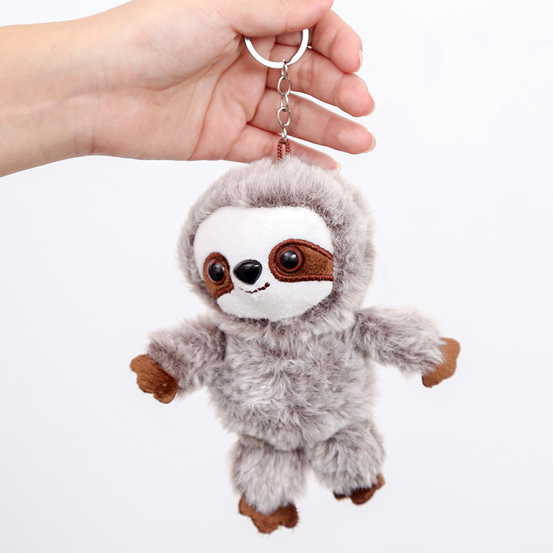 ナマケモノ ぬいぐるみ キーホルダー アニマル マスコット かわいい バッグチャーム ふわふわ 動物 飾り お出かけ 旅行 お土産 子供 プレゼント ギフト