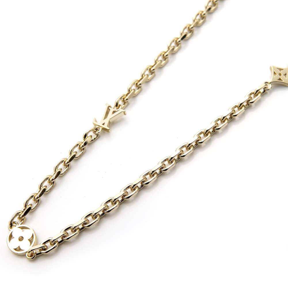 ルイヴィトン ネックレス メンズ レディース チェーン LV ユアーズ M02740 ゴールド 54cm チェーンネックレス ユニセックス LVロゴ モノグラム メタル LOUIS VUITTON ルイ・ヴィトン チャーム対応 イタリア製 ブランドアクセサリー 新品 誕生日プレゼント ギフト