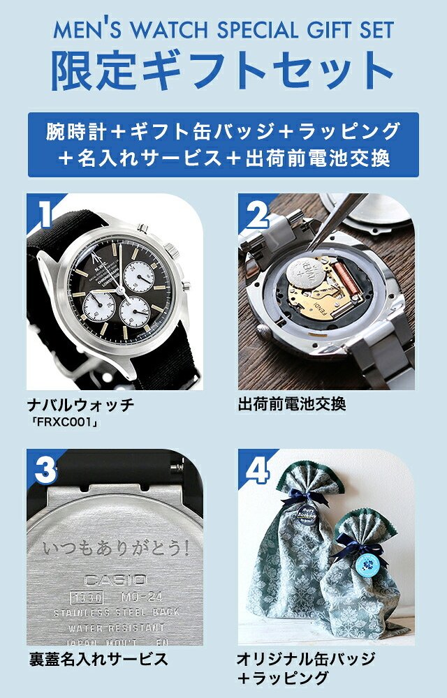 メンズ ギフトセット ナバルウォッチ NAVAL WATCH Produced by LOWERCASE クォーツ 電池式 腕時計 ブランド メンズ クロノグラフ NAVAL WATCH FRXC001 アナログ