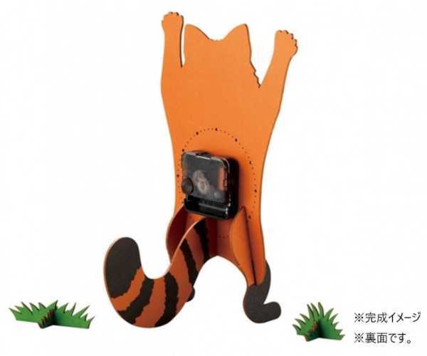 クロックパズル レッサーパンダ 木製 組立時計 子供 知育玩具 工作キット インテリア 雑貨 プレゼント ギフト 置時計 動物 アニマル クラフト W24-0033 セトクラフト