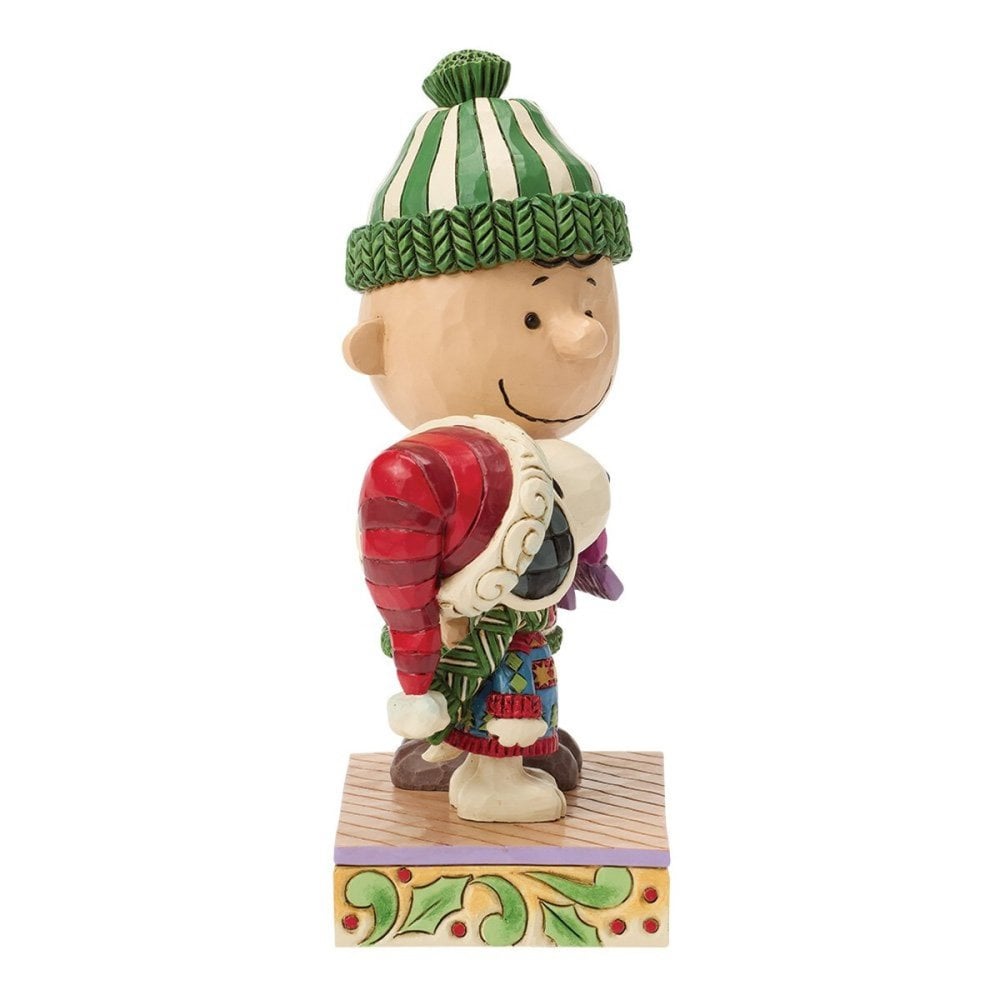スヌーピー&チャーリー クリスマスセーター 17cm クリスマス | ジムショア ピーナッツ グッズ フィギュア 人形 置物 彫刻 Jim Shore 正規輸入品