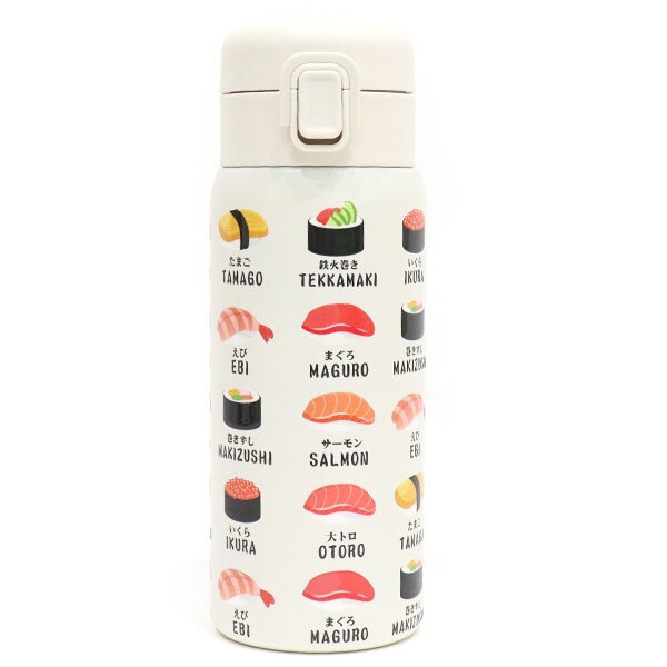 ワンタッチボトル350ml 和柄 841-001 841-002 841-003 841-007 送料無料 水筒 ステンレスボトル ボトル 神奈川沖浪裏 寛政三美人 招き猫 寿司 浮世絵 保冷 保温 日本 日本伝統 ギフト 持ち運び おしゃれ 神奈川沖浪裏