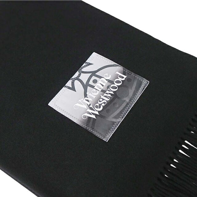 ヴィヴィアンウエストウッド VIVIENNE WESTWOOD NURIA STOLE マフラー 8103013J-W010X-N401-BLACK ユニセックスブラック マフラー