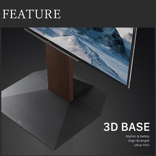 WALLインテリアテレビスタンドV3ハイタイプ専用 コーナー兼用自立ベース 幅76cm テレビ台 テレビスタンド TVスタンド 自立 コーナー 部品 カスタマイズ パーツ 配線カバー 配線隠し スチール製 WALLオプション 震度7耐震試験済 新生活