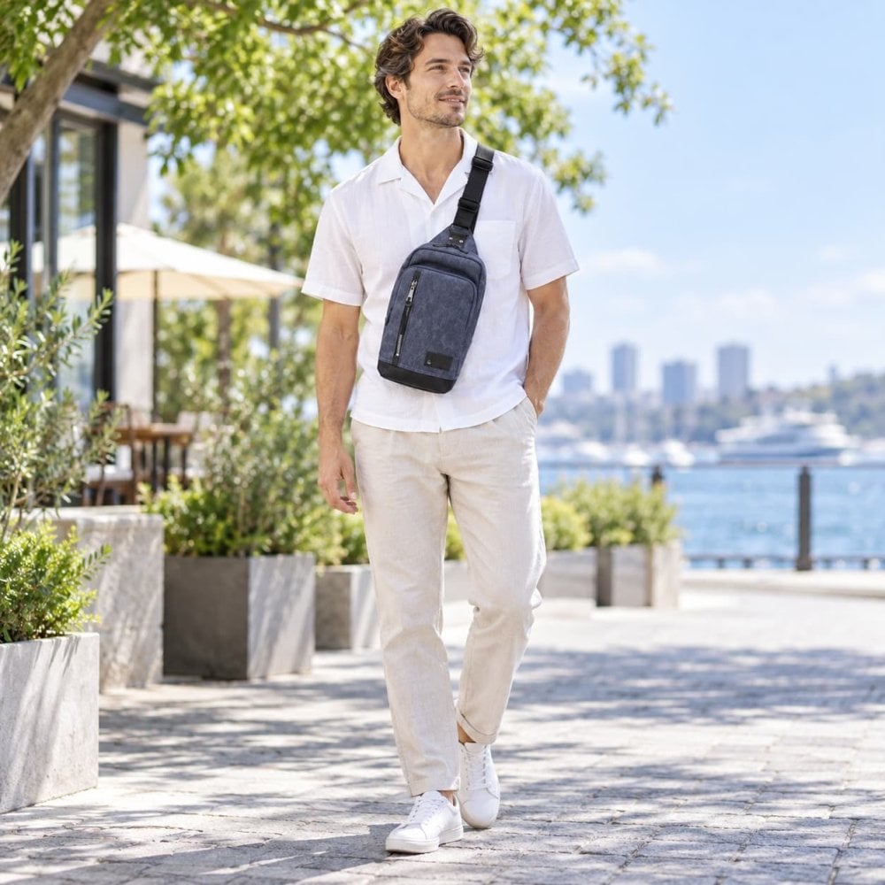 EDWIN エドウィン ボディバッグ ラッシュ 縦型 斜め掛け ショルダー かばん 普段使い 使いやすい シンプル メンズ ギフト プレゼント ブラック ew015