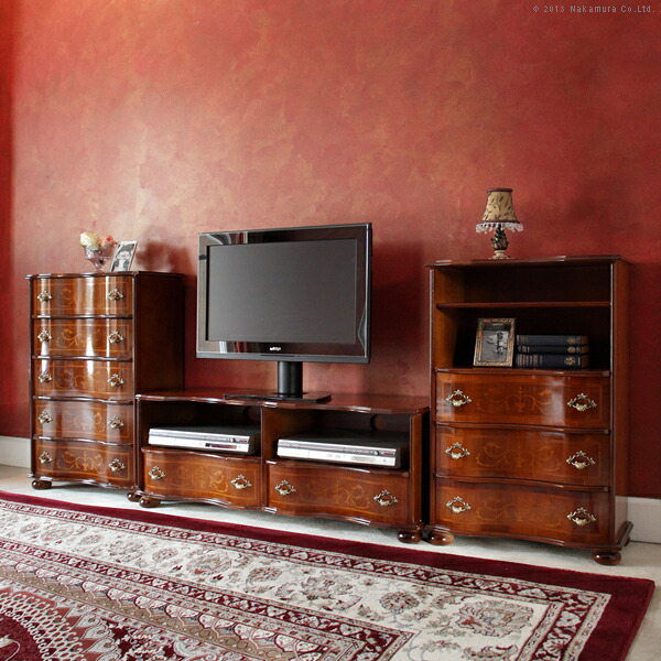 イタリア 家具 ヨーロピアン ヴェローナクラシック 丸脚テレビボード W110cm 丸脚 リビング ヨーロッパ家具 クラシック 輸入家具 アンティーク風 イタリア製 ブラウン おしゃれ 高級感 エレガント 木製 天然木 リモート テレワーク 在宅 新生活