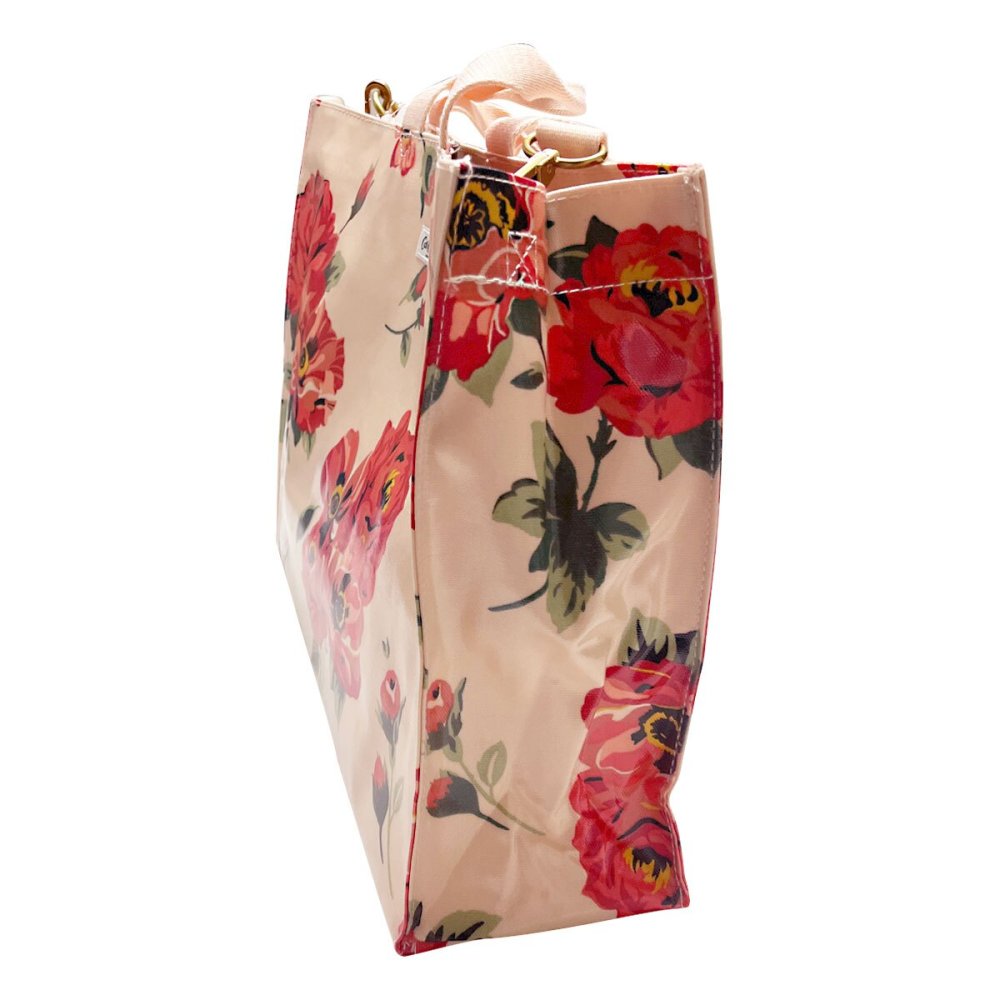 キャスキッドソン Cath Kidston バッグ 2way トートバッグ ショルダーバッグ 斜めがけバッグ 1064933 106384618646102 STRAPPY CARRYALL ARCHIVE ROSE レディース Peach/Red ピンク系+レッド
