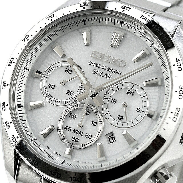 アウトレット セイコーセレクション Sシリーズ ソーラー 腕時計 ブランド メンズ クロノグラフ SEIKO SELECTION SBPY179 アナログ ホワイト 白