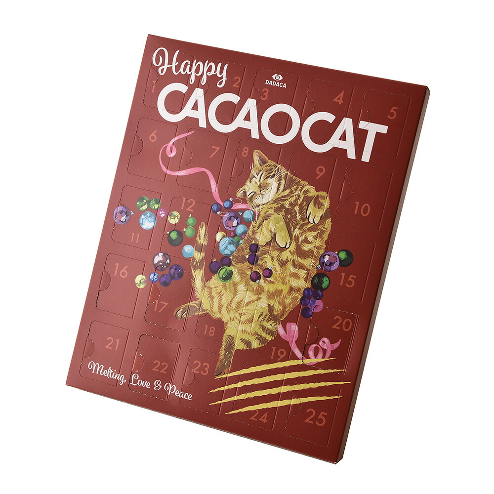 CACAOCAT カカオキャット アドベントカレンダー NR-04223 お菓子 チョコレート北海道/ボンボンショコラ/クリスマス カウントダウン 日めくり カレンダー/ギフト プレゼント/人気/スイーツ/猫 デザイン/おいしい/DADACA/