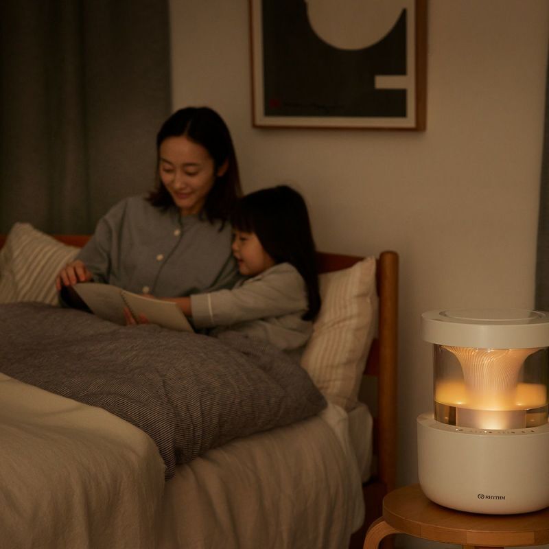 【リズム公式】加湿器 超音波式 10畳 2.2L 【グッドデザイン賞】 お手入れ簡単 タンク乾燥機能 付き 雲海 照明 ライト ギフト 引っ越し祝い | 9YYA29RH [ MIST 350 ]
