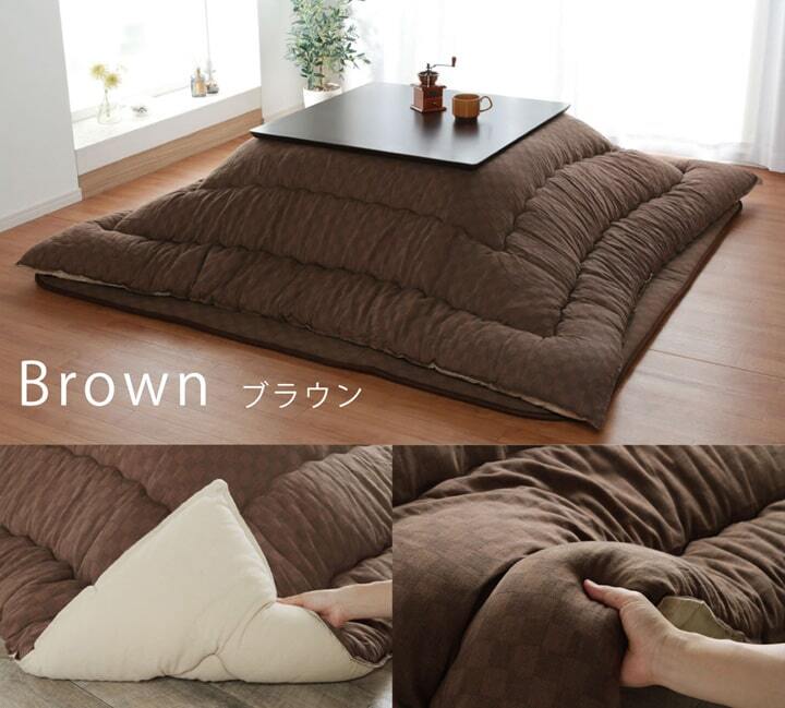 こたつ布団 単品 ふっくら 日本製 格子柄 シンプル 長方形 約205×345cm 格子柄のシンプルな日本製こたつ布団 ポリエステル 綿 こたつ掛布団 こたつふとん コタツ掛け布団 コタツ掛布団 こたつ用品 冬用 冬物 寝具 寝室用品 インテリア 肌触り