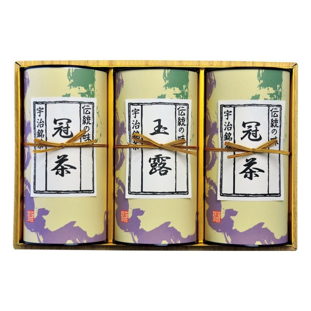 京都 仲井芳東園 宇治銘茶 詰め合わせ ギフトセット 2種 計3個入 冠茶ほか 宇治茶 セット 日本茶 煎茶 京都産 茶葉【北海道・沖縄県・離島 配送不可】