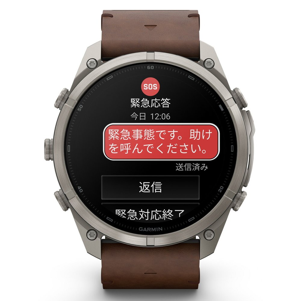 ガーミン GARMIN fenix 9 Pro inReach AMOLED 51mm フェニックス9 プロ インリーチ アモレッド GPS スマートウォッチ 010-04337-80 腕時計 Ti / Leather Band【2026 新作】