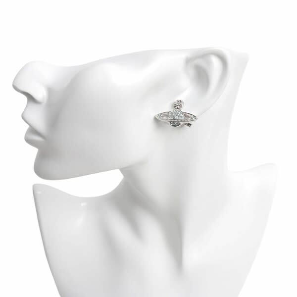 ヴィヴィアンウエストウッド ピアス Vivienne Westwood MINI BAS RELIEF 62020033-02p763 シルバー アクア
