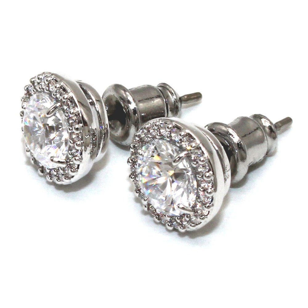スワロフスキー swarovski ピアス Una ラウンドカット パヴェ 5636269 ウナ スタッドピアス アクセサリー レディース シルバー+ホワイト 海外正規品
