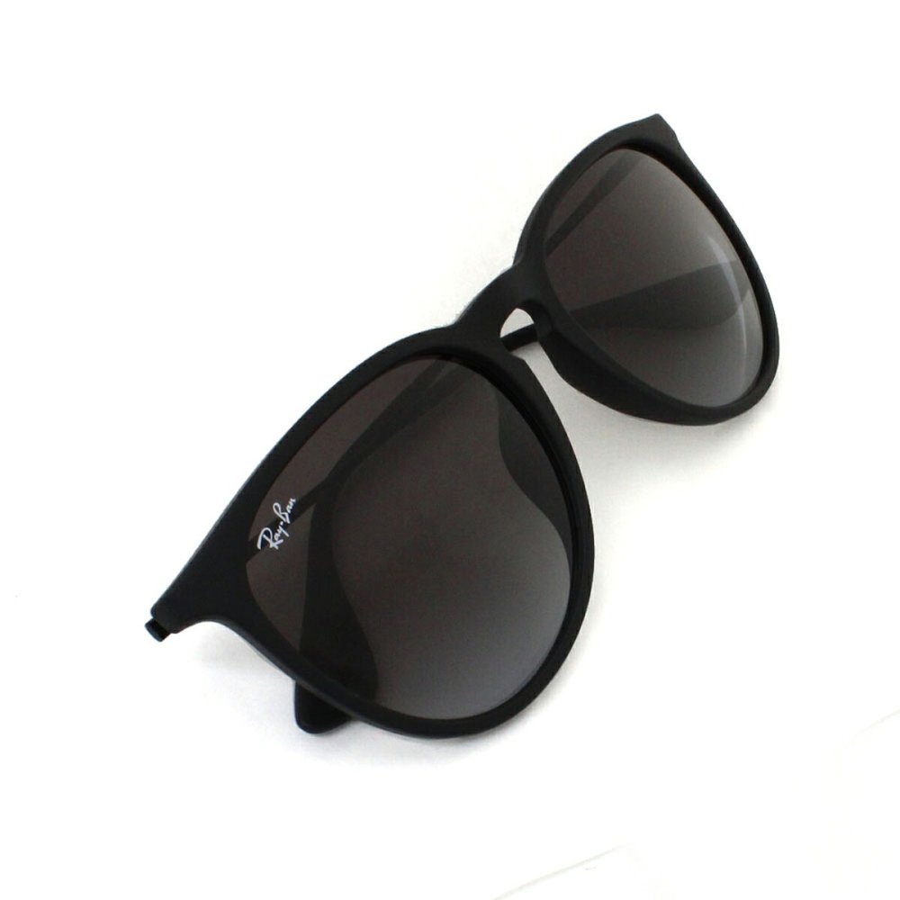 レイバン Ray-Ban サングラス エリカ ローブリッジフィット UVカット アイウェア ボストン ウェリントン 0RB4171F 622/8G 57 メンズ レディース ユニセックス ラバーブラック+ライトグレーグラデーション ダークグレー 海外正規品