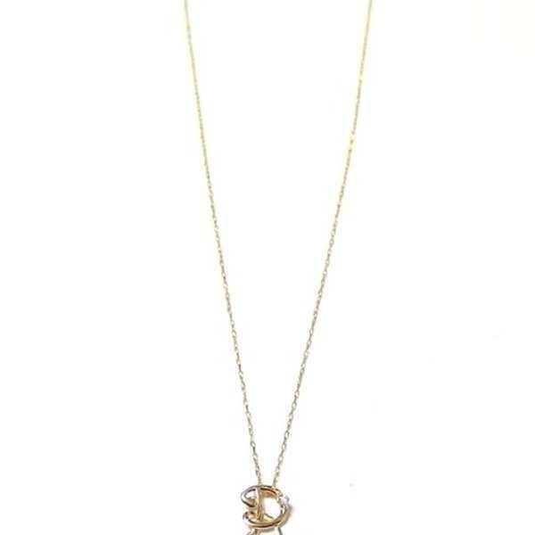 イニシャル ネックレス K18 ゴールド ダイヤモンド ネックレス 0.01ct 一粒 ダイヤ R 文字 ペンダント レディース アクセサリー 18金 華奢 シンプル 誕生日 プレゼント ギフト