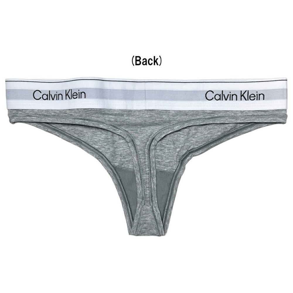カルバンクライン Calvin Klein(CK) ブラ&ショーツ Tバック セット ノンワイヤー ロゴ 無地 下着 アンダーウェア QP3561O+F3786 レディース グレー