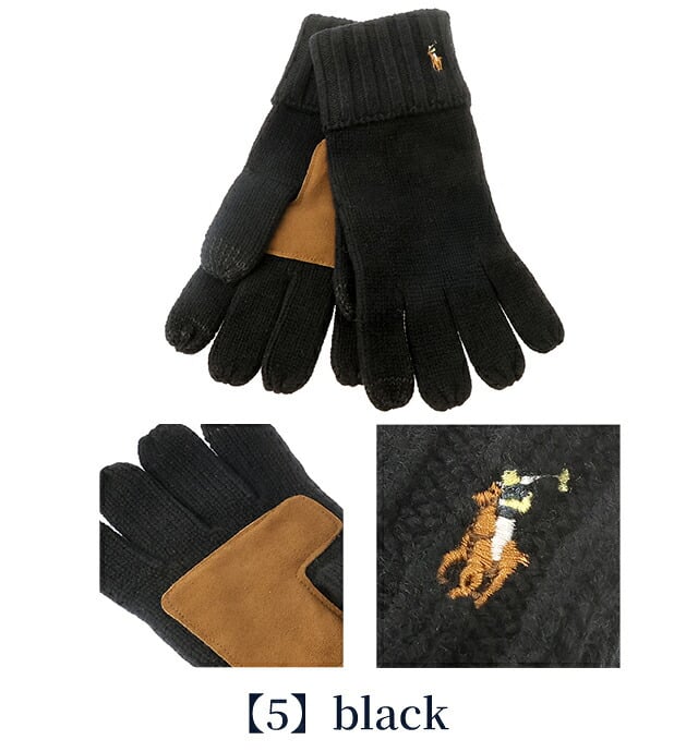 2026 最新 ポロ ラルフローレン 手袋 メンズ ブランド POLO RALPH LAUREN スマートフォン対応 ロゴ 無地 PC0494 黒 青 ネイビー グレー 選べるモデル