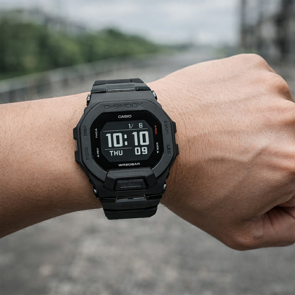 【レビューで延長保証 11年】CASIO カシオ GBD-200-1 G-SHOCK G-ショック G-SQUAD GBD-200 SERIES ブラック メンズ 腕時計 Bluetooth 歩数計 MIP液晶 耐衝撃 20気圧防水 LED付 ギフト プレゼント【海外正規品】送料無料