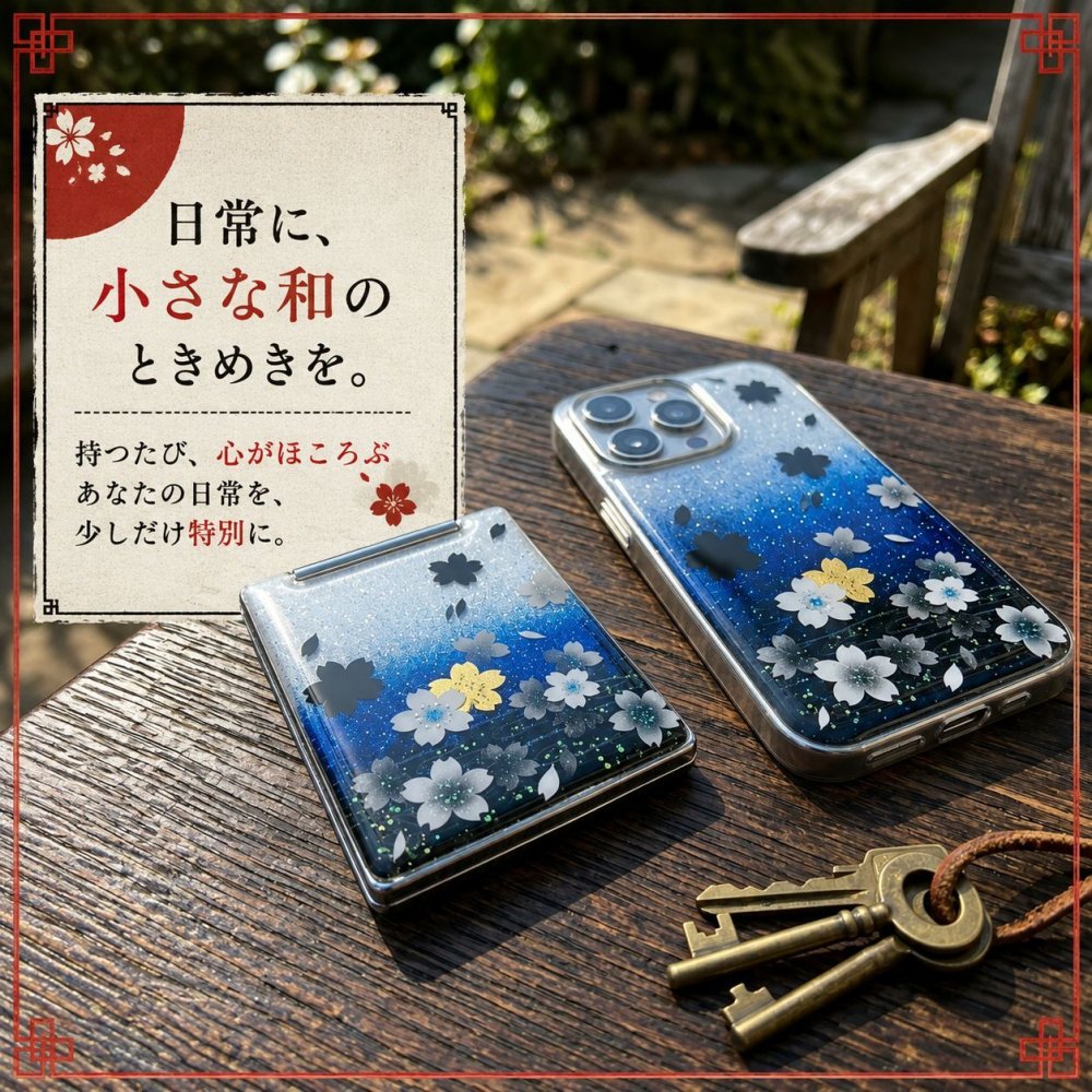 職人の手作り！和柄コンパクトミラー『塀』名入れ 送料無料 和柄 和モダン 和雑貨 和小物 手鏡 折りたたみ 桜 伝統工芸 職人 手作り ハンドメイド 記念日 プレゼント ギフト