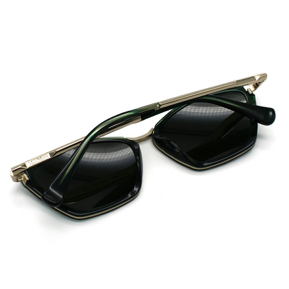 マックスマーラ Max Mara サングラス グローバルフィット UVカット アイウェア キャットアイ フォックス MM0162/S 96N 54 メンズ レディース ユニセックス グリーン（クリア）+グリーン 海外正規品