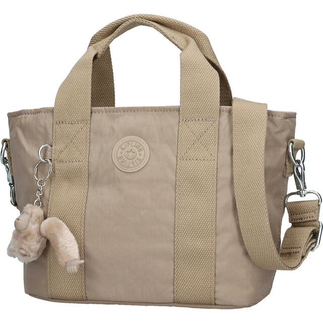 キプリング トートバッグ レディース ブランド Kipling ミンタ ロゴ ワンポイント 無地 2WAY KI7541-4PW Soft Taupe